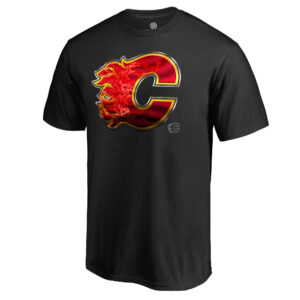 Men's Fanatics Branded Calgary Flames Black Midnight Mascot T-Shirt